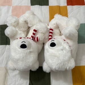 Target White Bear Kids Slippers